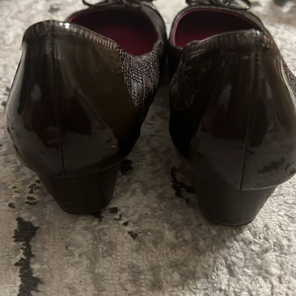 Cole Haan Nike Air brown wedge rounded toe shoes 8 - Picture 5 of 7